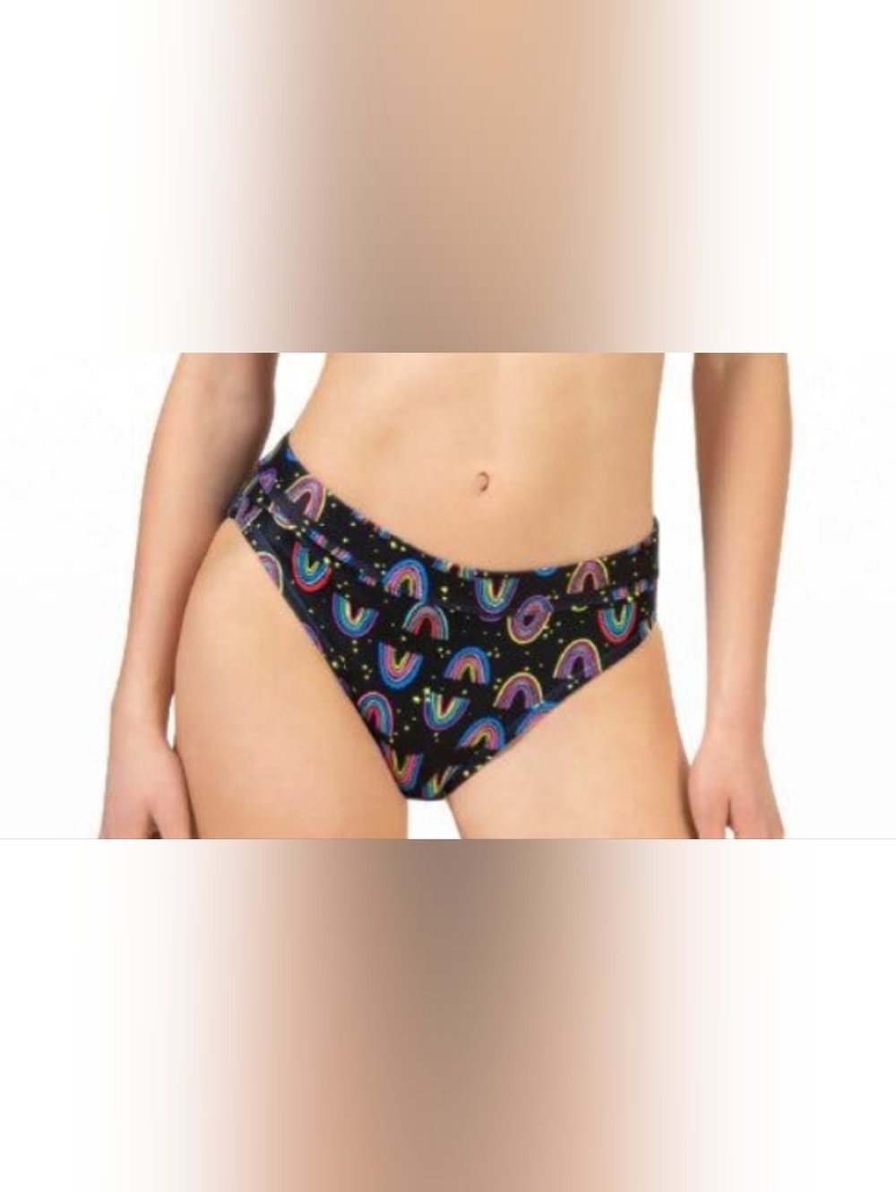 Dolfin Uglies Womend Be Happy Asymmetrical Workout Swimsuit Style Bottoms XS